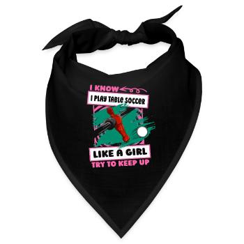 Tischfußball Kicker Mädchen - Bandana - Schwarz - Vorne