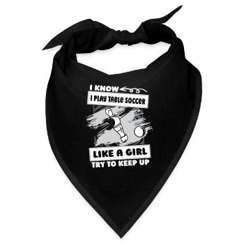 Tischfußball Kicker Mädchen - Bandana - Schwarz - Vorne
