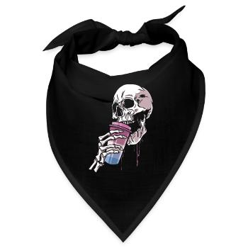Genderfluide Skelett - Bandana - Schwarz - Vorne
