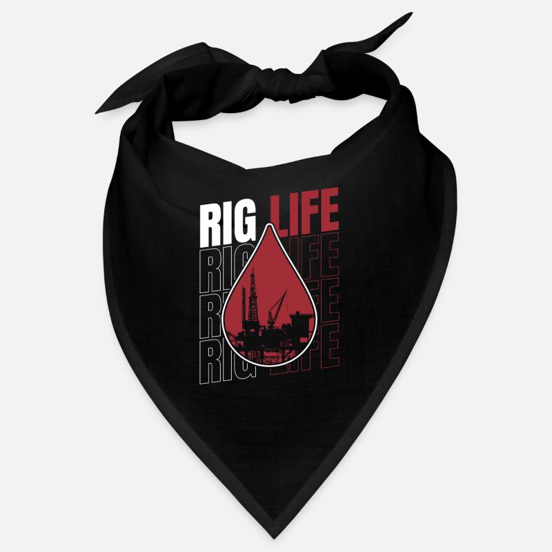 Ölfeld Bohrinsel Anlage Rig Life Bandana