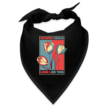 Tulpen Himmel Tulpen - Bandana - Schwarz - Vorne