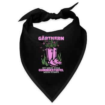 Hobbygärtner Garten Yoga - Bandana - Schwarz - Vorne