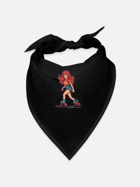 Roller Skates Roller Skating Roller Skating Girls - Bandana - black - Front