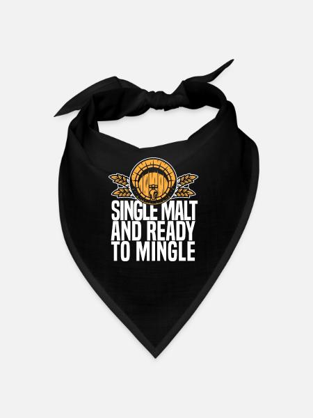 Whisky Whiskey Funny - Bandana - black - Front