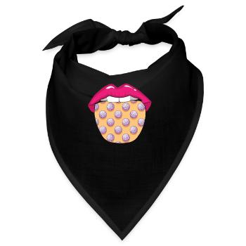 Golf Golfer Golfen Zunge - Bandana - Schwarz - Vorne