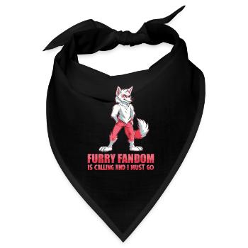 Furry Fandom Fursuits Cool - Bandana - Schwarz - Vorne