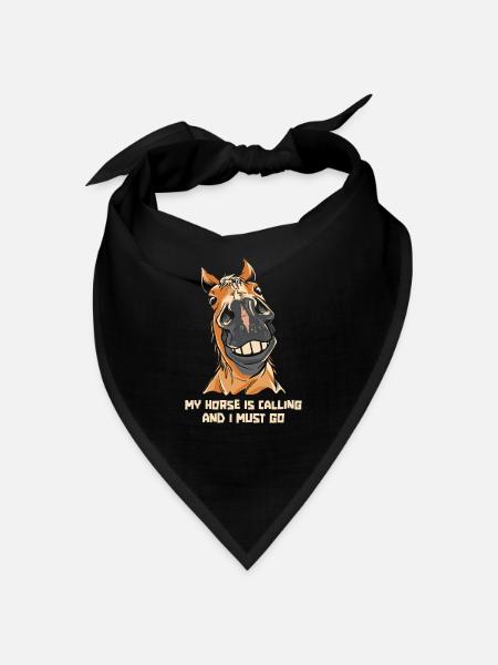 Équitation équestre amusante Endurance - Bandana - noir - Devant