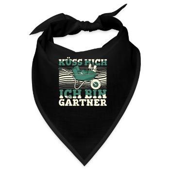Hobbygärtner Garten Witzig - Bandana - Schwarz - Vorne