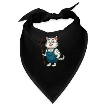 Hobbygärtner Garten Gartenkatze - Bandana - Schwarz - Vorne
