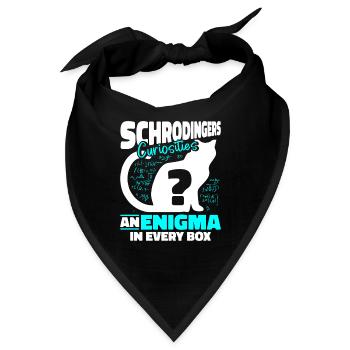 Physik Phyiker Schrödinger Quantenphysik - Bandana - Schwarz - Vorne