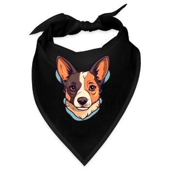 Niedliches Hundedesign für Hundebesitzer - Bandana - Schwarz - Vorne