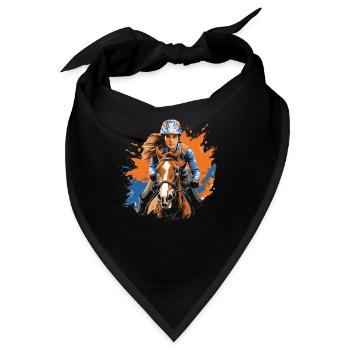 Pferd Reitsport - Bandana - Schwarz - Vorne