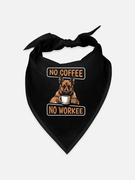 Coffee Cafe German Shepherd - Bandana - black