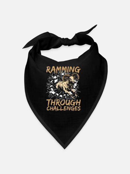 Widder Tier Widder - Bandana - Schwarz - Vorne