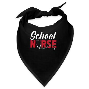 Krankenschwester Lehrer School Nurse - Bandana - Schwarz - Vorne