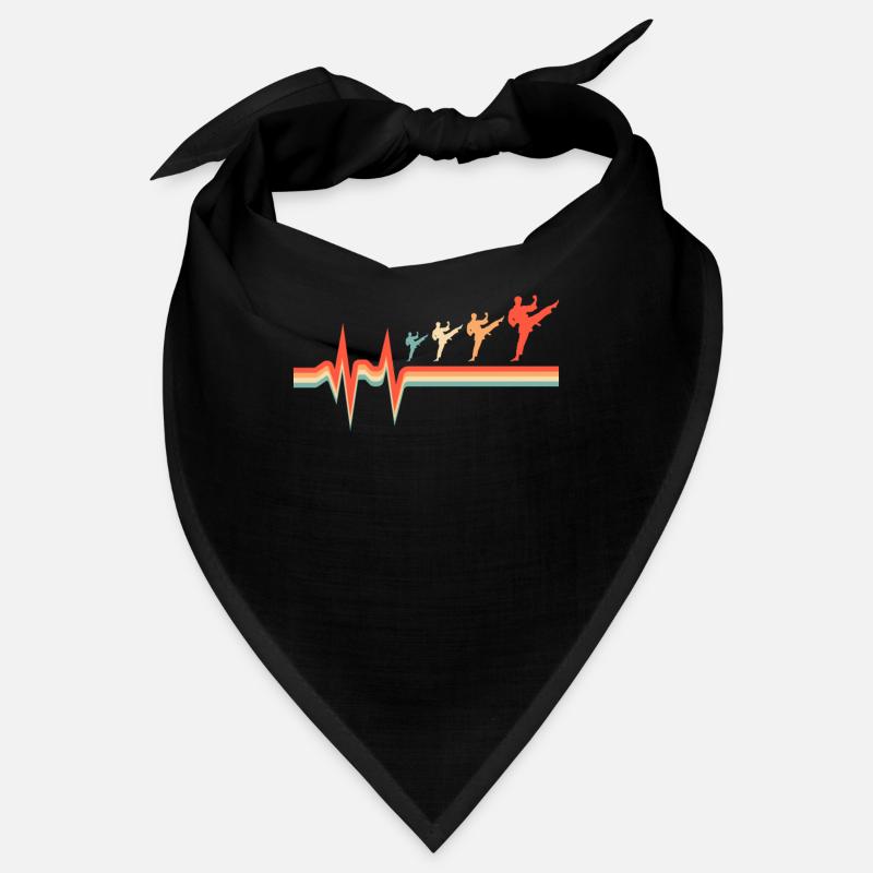 Krav Maga Ekg Heartbeat - Bandana - Schwarz