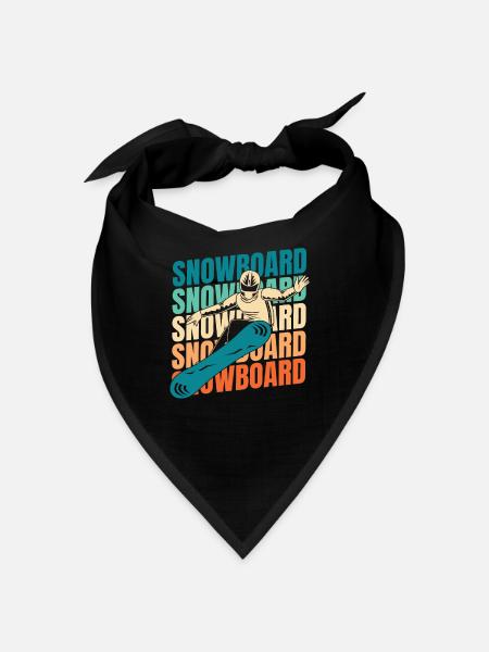 Snowboard Snowboarder - Bandana - Schwarz - Vorne