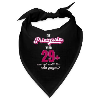Ich bin 29 +. Ideal als Geschenk zum 30er. - Bandana - Schwarz - Vorne