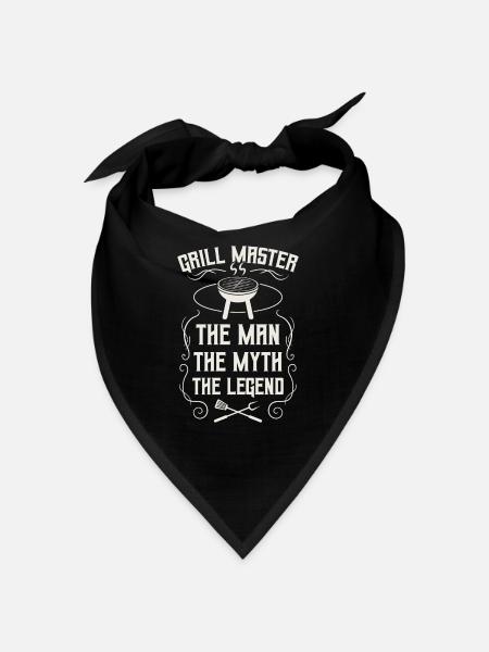 Barbecue Grill Grillzubehör BBQ Grillmeister Grill - Bandana - Schwarz - Vorne