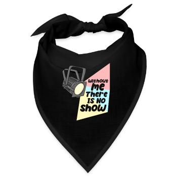 Beleuchter Lichttechniker Ohne Mich keine Show - Bandana - Schwarz - Vorne