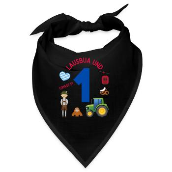 Lausbua und 1 - Bandana - Schwarz - Vorne