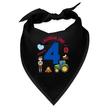 Lausbua und 4 - Bandana - Schwarz - Vorne