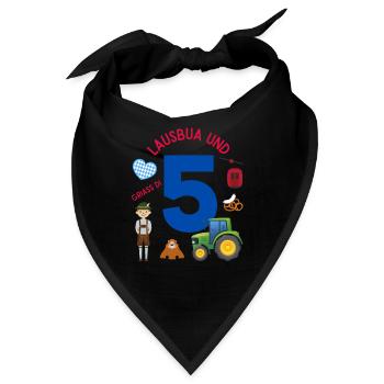 Lausbua und 5 - Bandana - Schwarz - Vorne