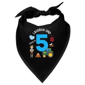 Lausbua und 5 - Bandana - Schwarz - Vorne