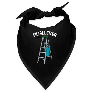 Kaufmann Einzelhandel Supermarkt Filialleiter - Bandana - Schwarz - Vorne