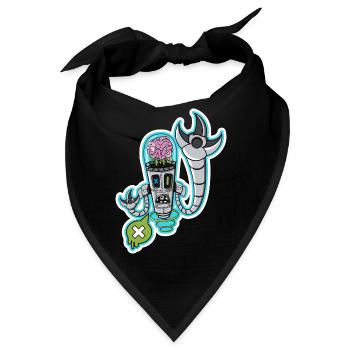 Gehirnmaschine - Bandana - Schwarz - Vorne