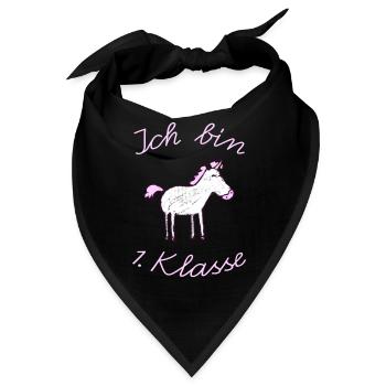 Einschulung_EInhorn_Ich Bin 1. Klasse - Bandana - Schwarz - Vorne
