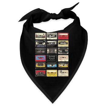 Retro Kassetten - Bandana - Schwarz - Vorne