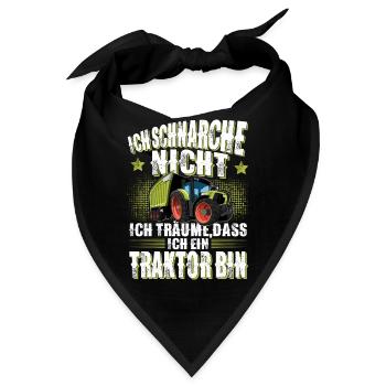 Landwirt Traktor Spruch - Bandana - Schwarz - Vorne