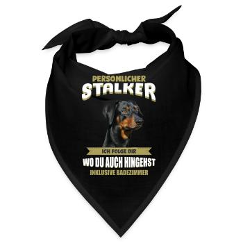 Deutscher Pinscher Geschenkidee - Pinscher - Bandana - Schwarz - Vorne