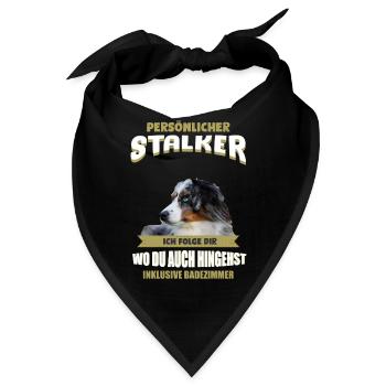 Australian Shepherd Hund - Australian Shepherd - Bandana - Schwarz - Vorne