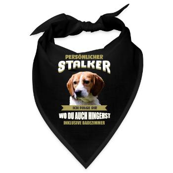 Beagle Hund - Beagle - Bandana - Schwarz - Vorne