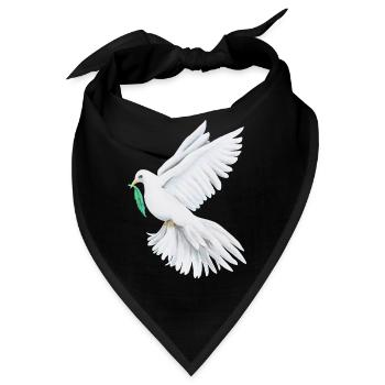 Friedenstaube Friedenssymbol - Sonja Ariel - Bandana - Schwarz - Vorne