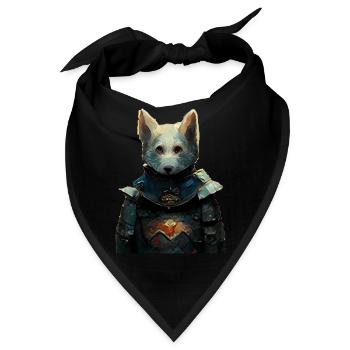 Hund in Mittelalterliche Rüstung - Bandana - Schwarz - Vorne