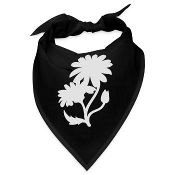 Einfache Gänseblümchen - Bandana - Schwarz - Vorne