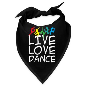 Live Love Dance - Bandana - Schwarz - Vorne