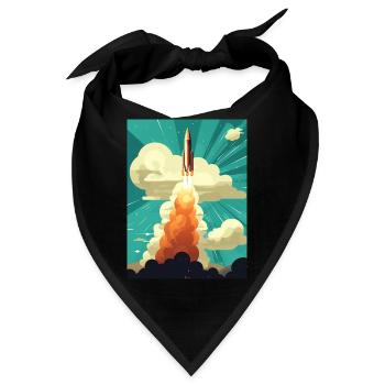 Rocket Launch Raketenstart - Bandana - Schwarz - Vorne