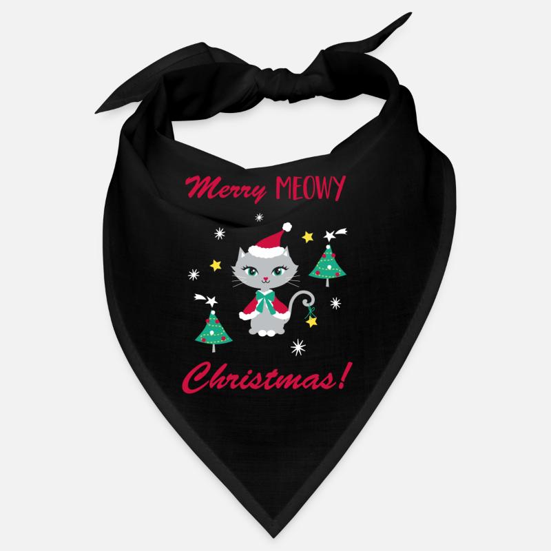 Chat de Noël ronronnant Bandana