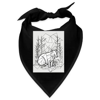 Geometrische Natur - Bandana - Schwarz - Vorne