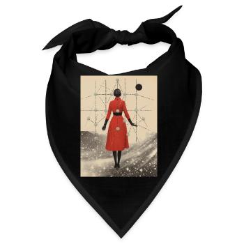 Schneestrahl-Collage - Bandana - Schwarz - Vorne