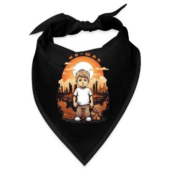 Kein Krieg ! - Bandana - Schwarz - Vorne