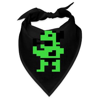 Der dicke Grüne (Pix) - Bandana - Schwarz - Vorne