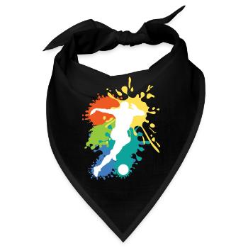 Schöne Fußball Geschenkidee Fußballer Design - Bandana - Schwarz - Vorne