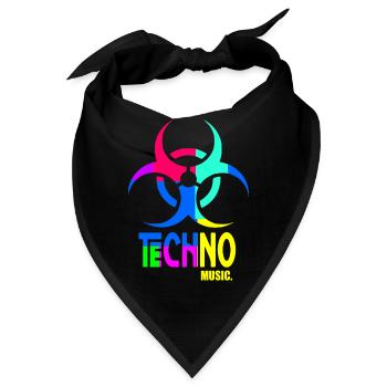 Techno-Musik - Bandana - Schwarz - Vorne