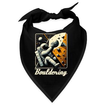 Bouldern Astronaut Raumfahrer Geschenk - Bandana - Schwarz - Vorne