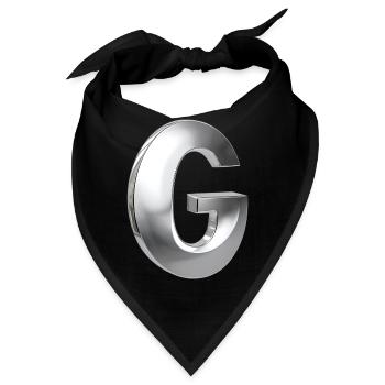 Chrome ,, G " Metallic - Bandana - Schwarz - Vorne